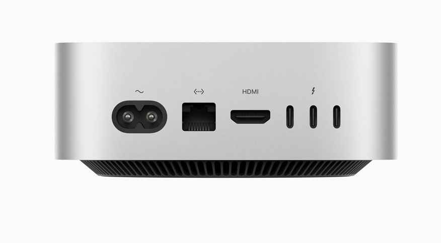 Mac Mini M4 csatlakozók