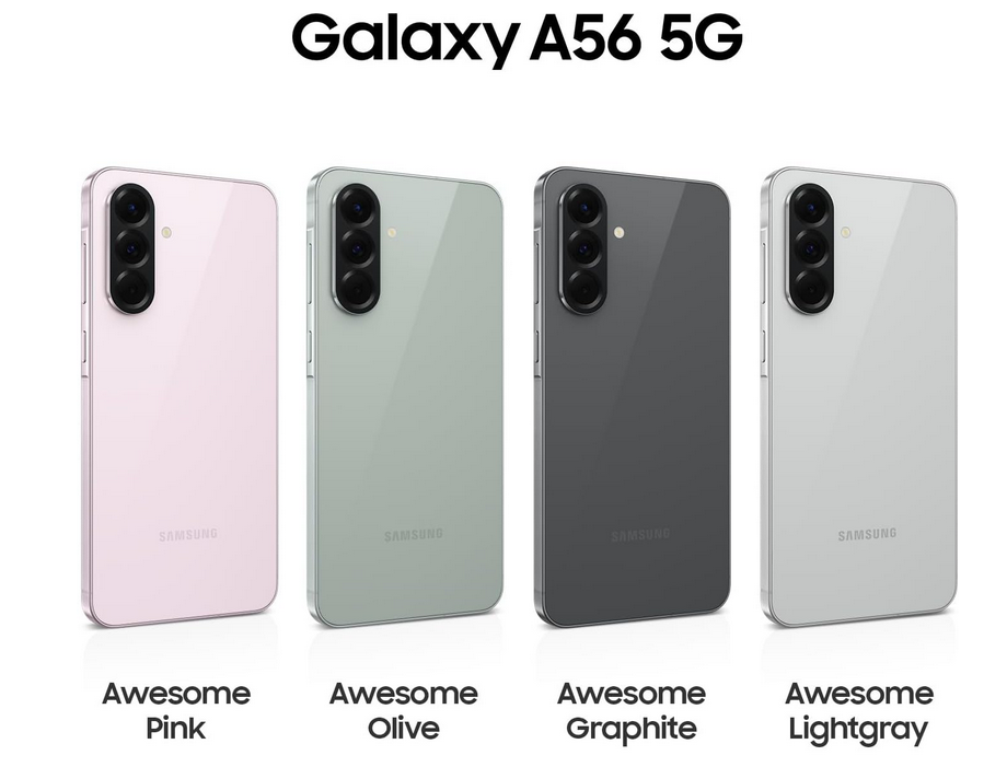Samsung Galaxy A56 5G színvariációk