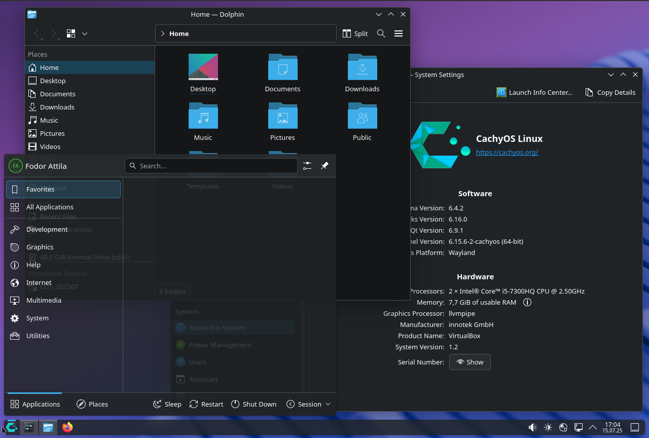 CachyOS KDE Plasma 6.4.2