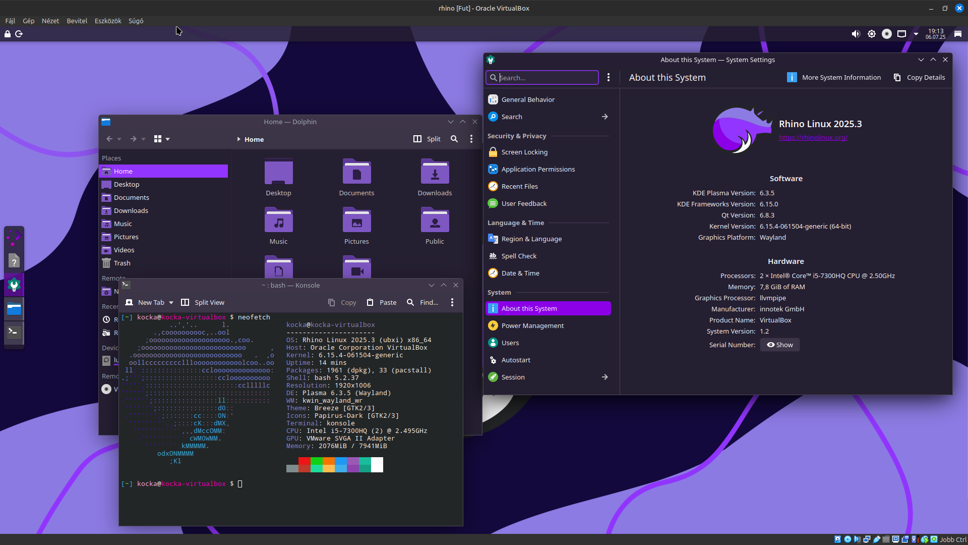 Rhino Linux KDE